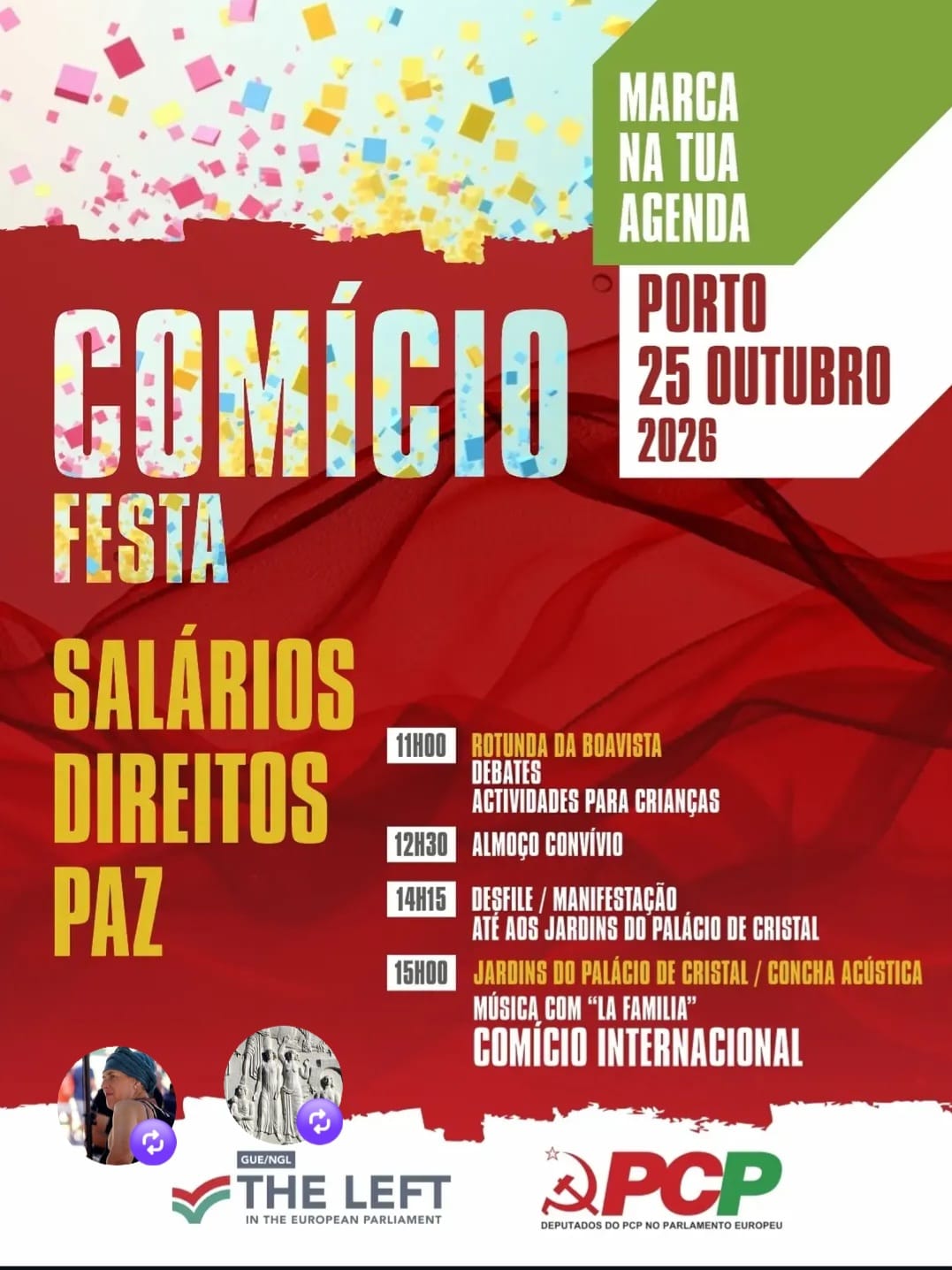 Cartaz Comício-Festa 25 Outubro 2026