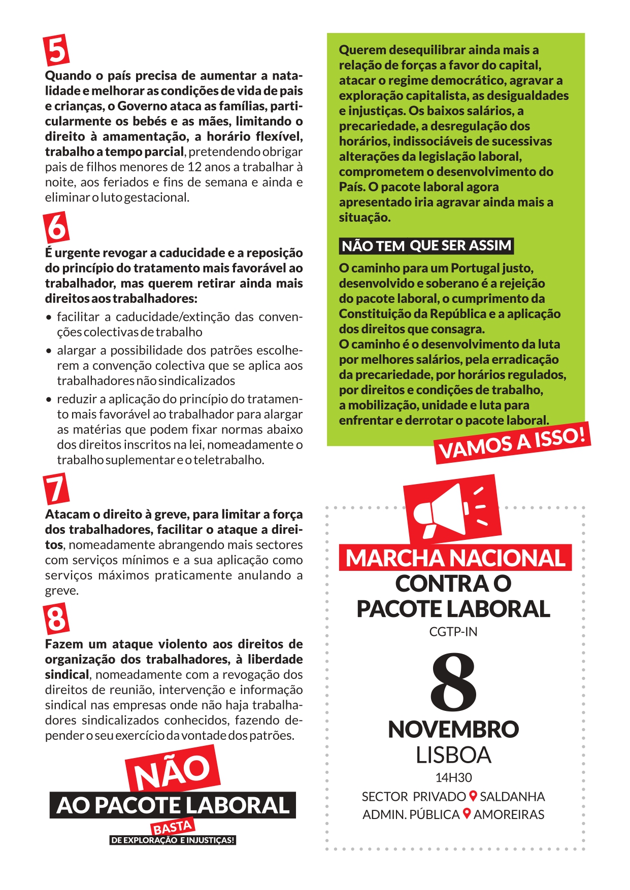 Folheto sobre o pacote laboral, página 2